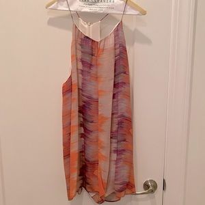 Tangerine Orange and Purple Romper